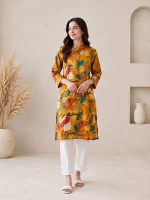 VANTARA GOLDEN GARDEN PRINTED KURTI